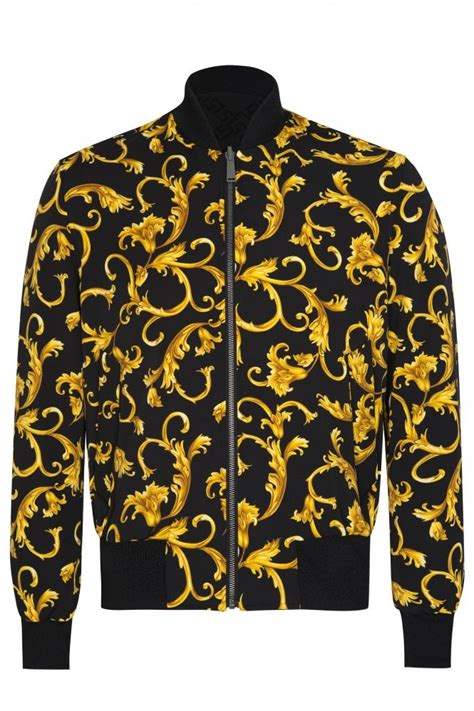 versace silk bomber reversible jacket|Versace windbreaker jacket.